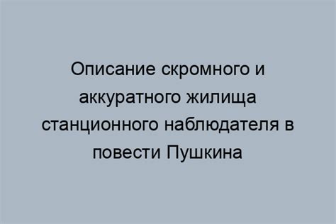 Важность станционного смотрителя в произведении