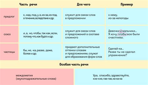 Виды и классификация частей речи в школьной программе