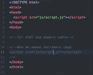 Выбор места для помещения тега script в HTML