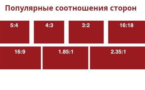 Выбор оптимального соотношения сторон