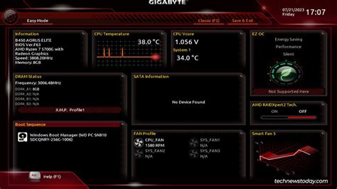 Запуск BIOS и поиск XMP опции