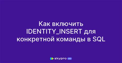 Использование команды INSERT