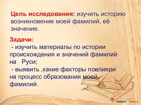 История возникновения моей фамилии