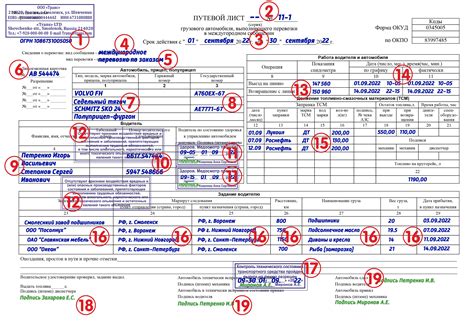 Как заполнить путевой лист