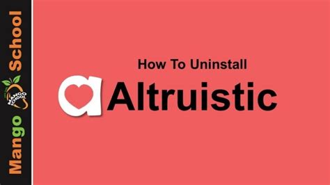 Как избавиться от Altruistic: подробное руководство