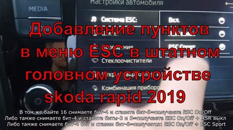 Как определить активацию esp на Шкода Рапид 2017?