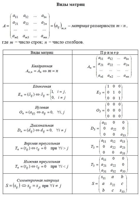 Квадратная матрица и ее основные свойства