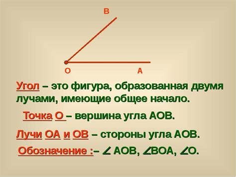 Математика: определение угла