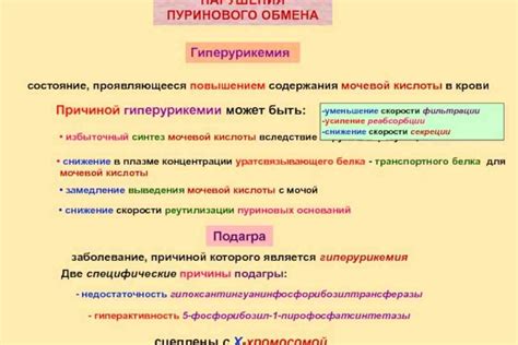 Нарушение пуринового обмена: что это?