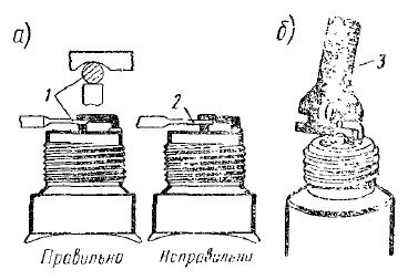 Окисление свечи и недостаток зазора