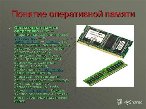 Оперативная память: понятие и значение