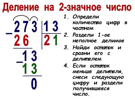 Определение способа деления чисел