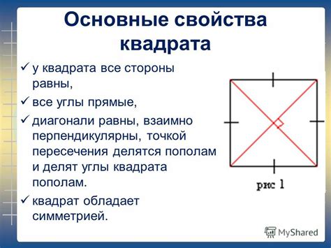 Основные понятия и свойства квадрата