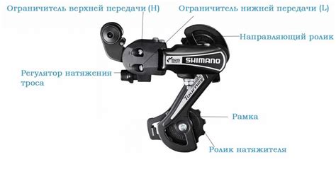 Основные элементы механизма переключения передач на велосипеде стелс