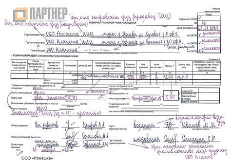 Особенности заполнения ТТН в разных ситуациях