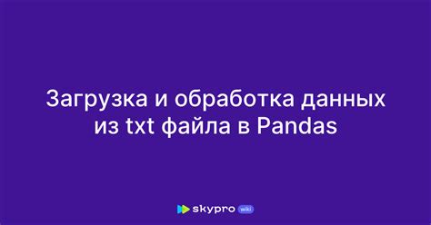 Открытие txt файла в Pandas