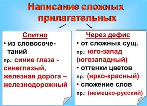 Правила написания сложных слов