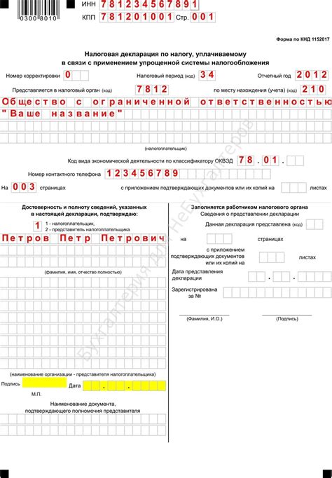 Преимущества предварительной подачи налоговой декларации по УСН