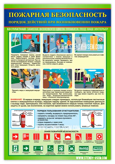 При возникновении пожара