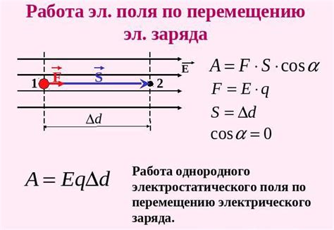 Расчет работы по перемещению заряда в электрической цепи