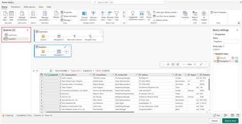 Создание нового запроса в Power Query