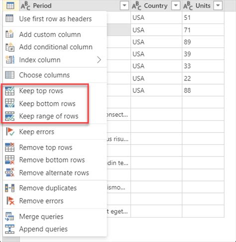 Фильтрация данных в Power Query