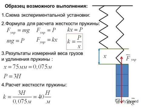 Формулы для расчета жесткости