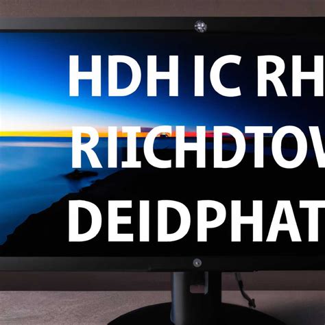 Шаги для включения HDR на мониторе: